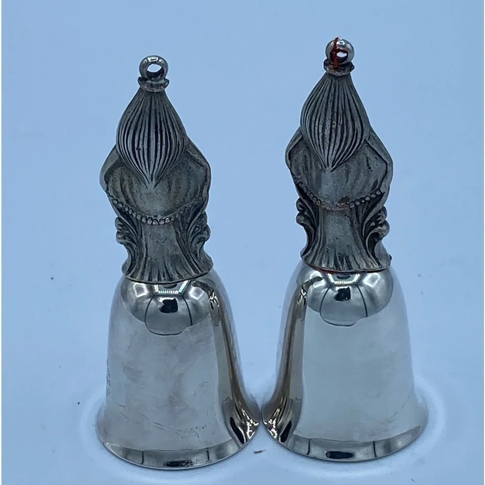 Reed & Barton 12 Days of Christmas Bell Silver Plated 9 Ladies Dancing Set of 2